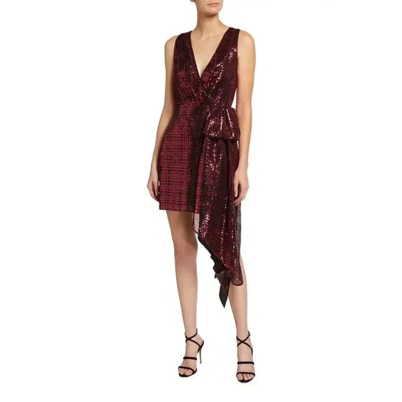 ONE33 SOCIAL FUCHSIA SEQUIN WITH SIDE BOW/SASH EVENING DRESS SZ 12 - Picture 16 of 16